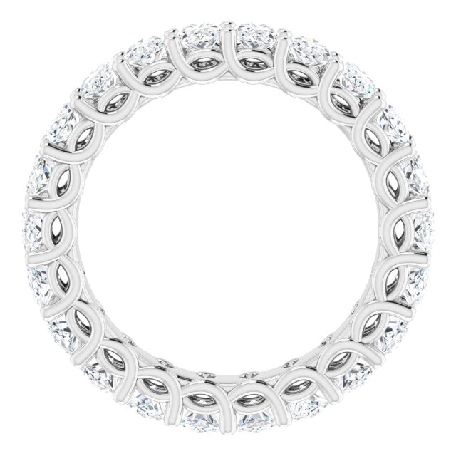 4.52 ct. Oval Diamond Eternity Band Double Trellis Setting-VIRABYANI